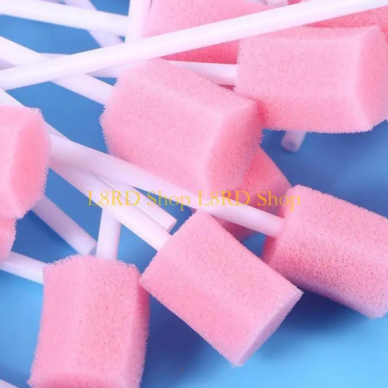 L8rd 10pcs/set使い捨て口頭ケアスポンスワブは、口腔クリーニングのための無味の滅菌歯科用sw棒を個別に掃除する