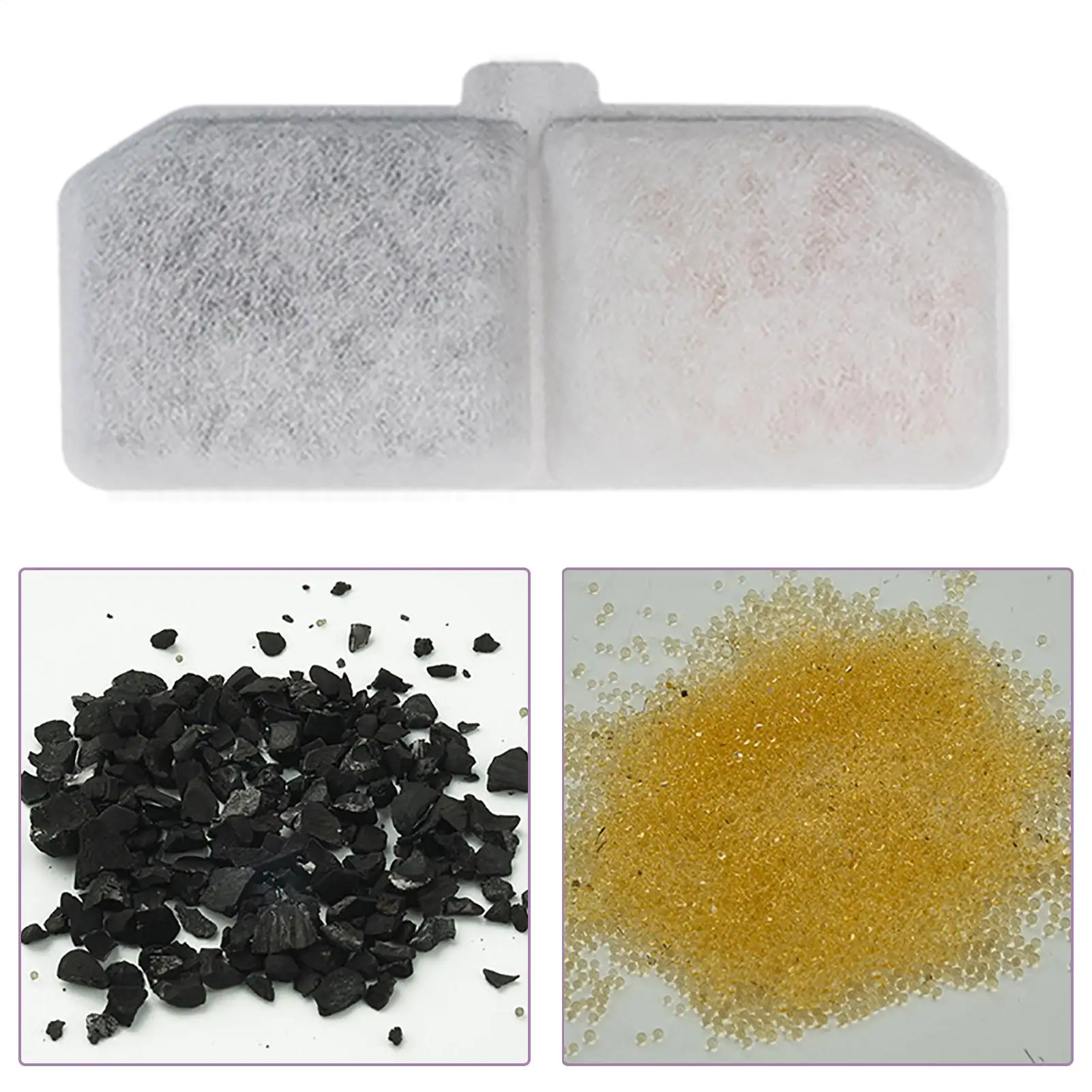 Cat Water Fountain Filter 4/10Pcs Rectangular Cat Water Circulation Carbon Filters Replacement For Clean Drinking Water