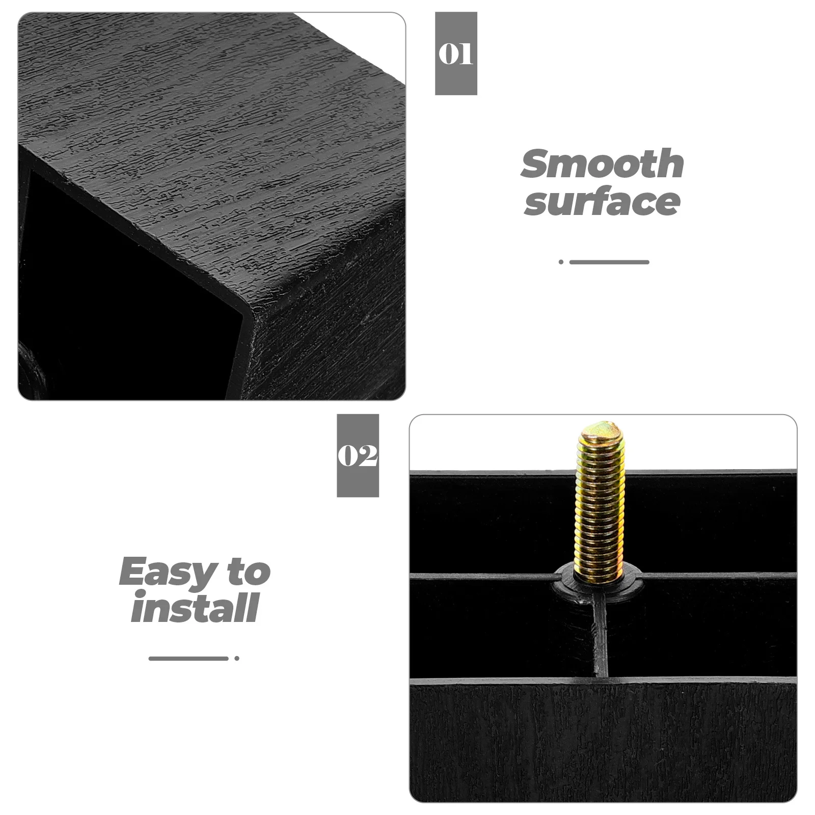 

4Pcs Replacement Sofa Legs Heavy Duty Square Furniture Feet for Living Room Chair Cabinet Modern