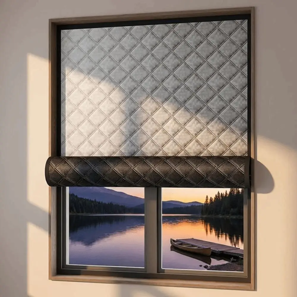 Self-Adhesive Soundproof Curtains Insulation Film Windproof Blackout Curtains Noise Reduction Full Shade Winter Warm Curtains