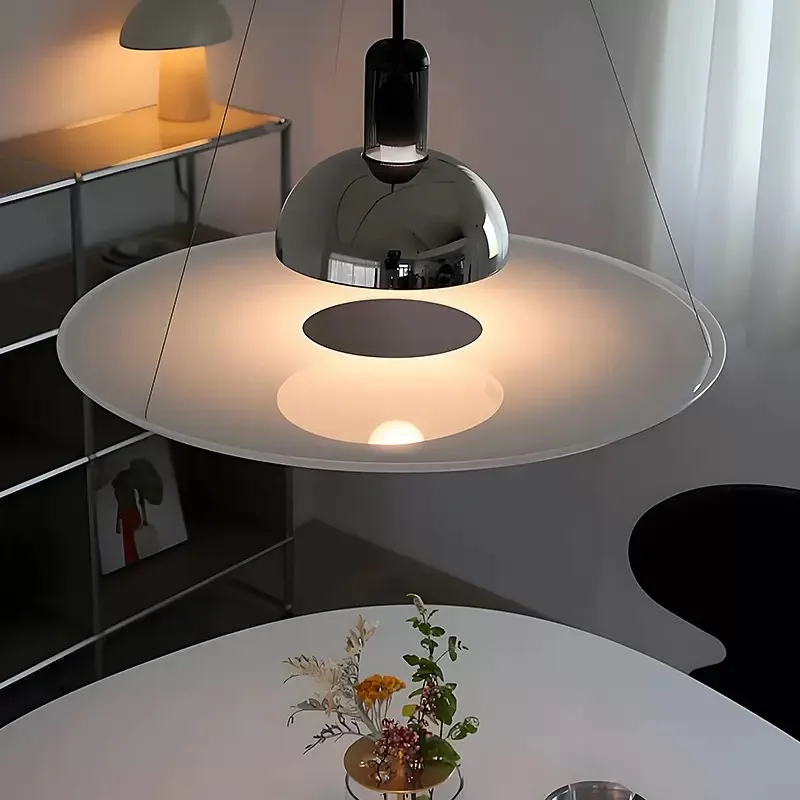 

Nordic Designer Flying Saucer Pendant Light Modern Chandelier for Dining Room Restaurant Cafe Bedroom Study Flos Frisbi decor