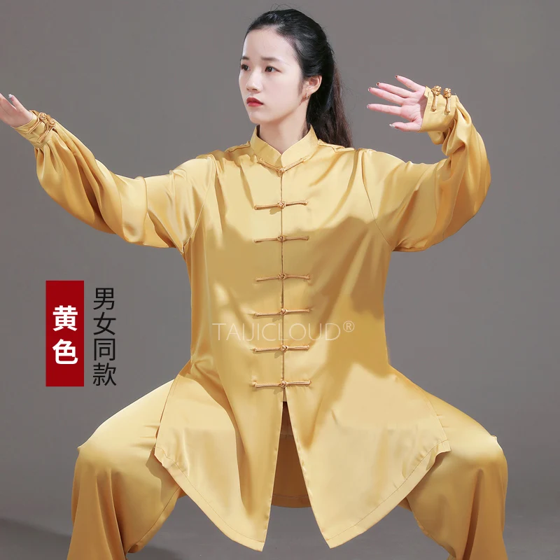 Tai Chi Suit Women's New Martial Arts Performance Suit Men's Baduanjin Tai Chi Boxing Practice Suit Spring and Autumn Suit