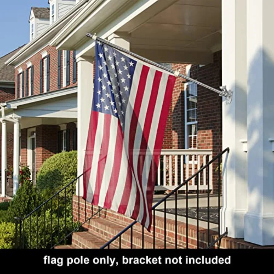 COCONUT 5Feet Stainless Steel Tangle Free Flag Pole, for 3x5 American Flag, House Porch Residential Commercial Use, Bracket Not