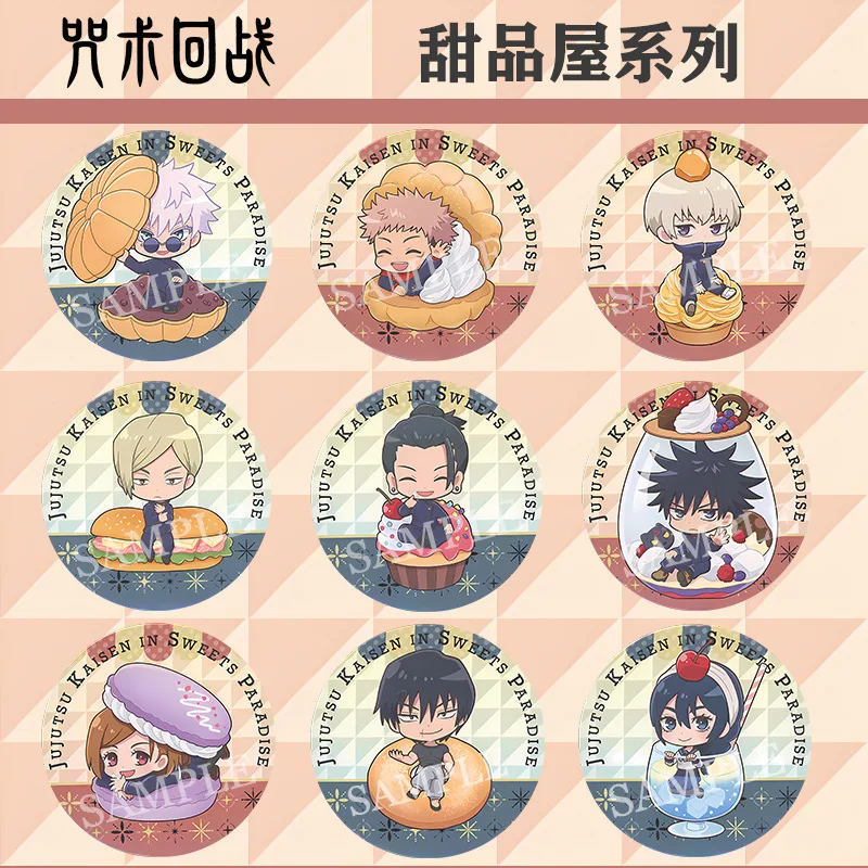 Set de Pins de Anime Jujutsu Kaisen, Gojo Satoru, Itadori Yuji, Fushiguro Megumi, Kugisaki Nobara, Personajes Coleccionables de Metal Esmaltado