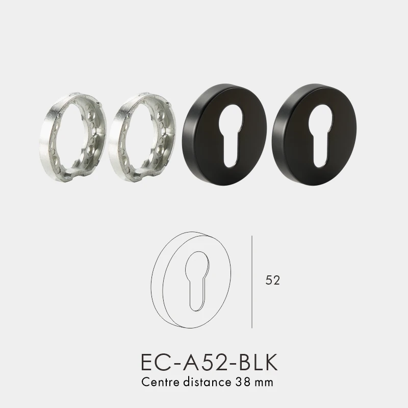 Nurlin Brass Door Handle Accessories Euro Cylinder Key Escutcheon Matt Brass Antique Bronze Black image 3