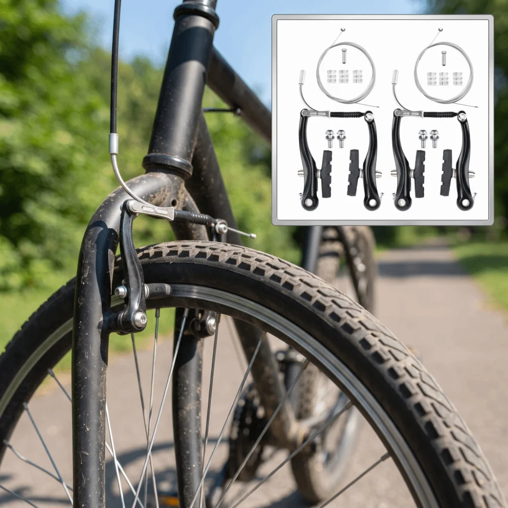 Aluminum Alloy Bike V Brake Caliper 10.5cm Front and Rear Bicycle Brake Calipers Bike Linear Pull V Brakes Bicycle