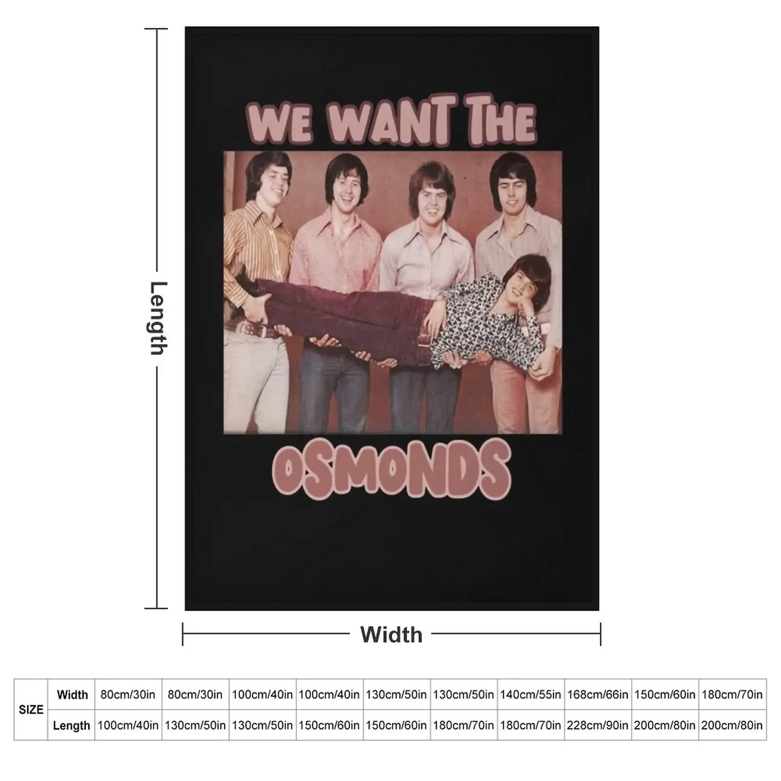 Gifts For Men We Want The Osmonds Love Fans Cool Graphic Gift Throw Blanket Polar Cute Blankets