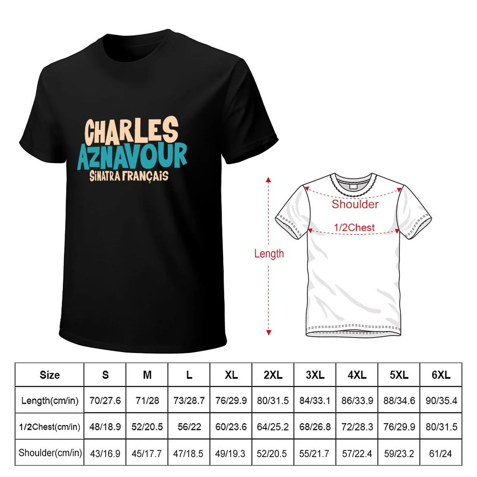 Charles Aznavour - Sinatra Fran?ais T-Shirt Daily Work Short Sleeve Top