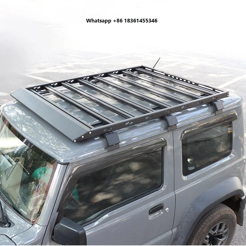 For uzuki Jimny JB64 JB74 2022 2023 Car Roof Luggage Rack Accessories Aluminium Offroad Roof Platform Rack with Carrier Basket S