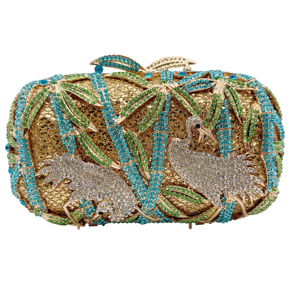 

Клатч Crane Forest, элегантная вечерняя женская сумка Oriental. OEM-желтый кошелек на заказ, низкий минимальный заказ оптом от прямой продажи с фабрики