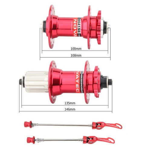 Imagen 2 del producto NOVATEC-buje de bicicleta de montaña D041SB D042SB, buje de 32/36 agujeros para bicicleta de montaña de 8/9/10/11 velocidades, bujes de freno de disco de montaña 32H 36H