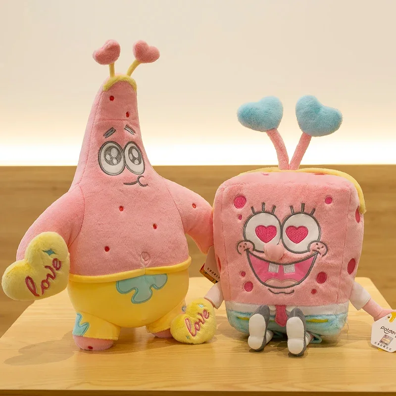 Anime bob esponja calças quadradas patrick estrela rosa kawaii dos desenhos animados cosplay brinquedos de pelúcia boneca presente aniversário para crianças meninas meninos