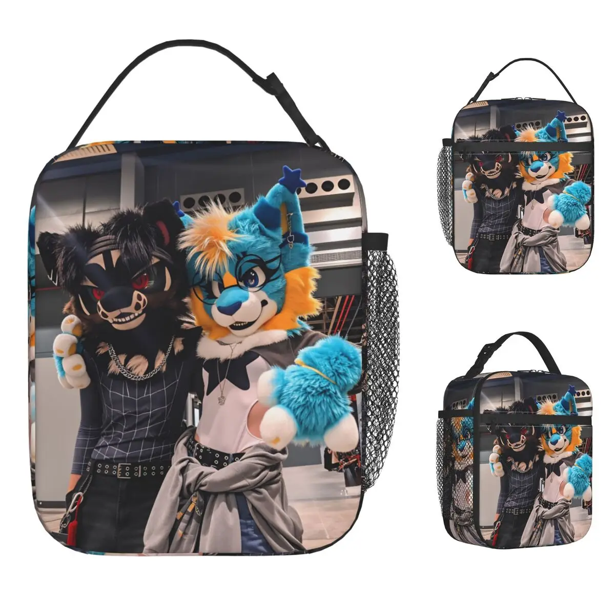

Сумка-холодильник Furry Fandom, удобная коробка для завтрака, унисекс, дорожная сумка-холодильник с графическим дизайном, забавные оксфордские термосумки-тоут