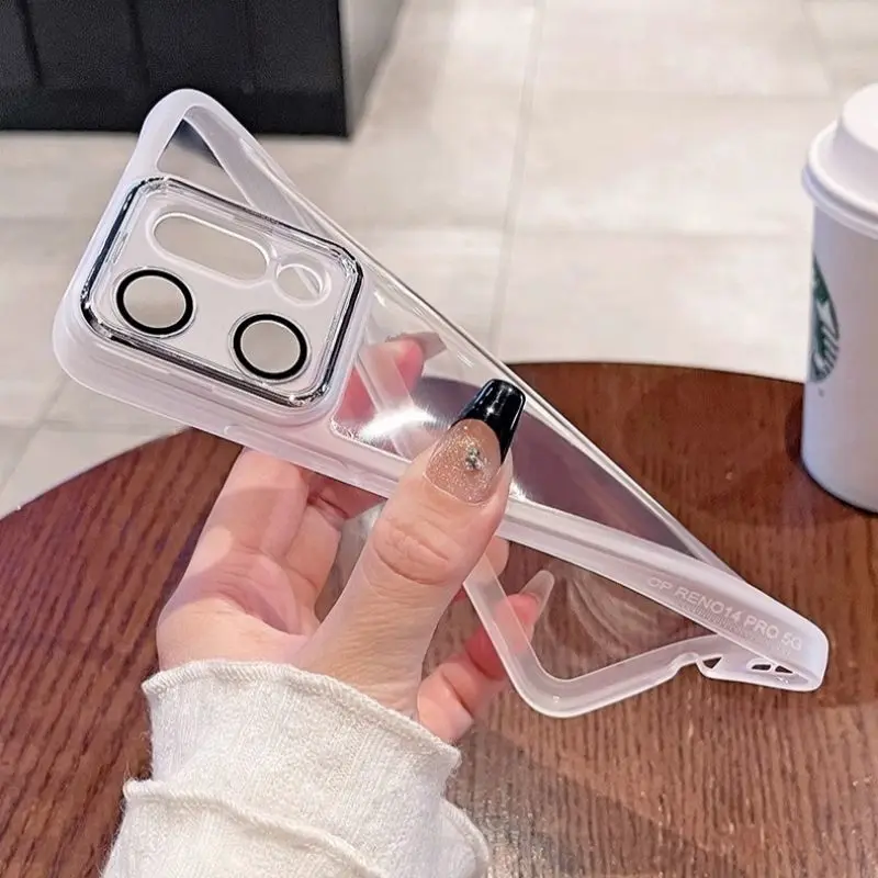 For OPPO Reno 14F 13F 14 13 pro Case Luxury silicone skin-friendly transparent TPU Cover For OPPO Reno14F 5G Shockproof  Funda