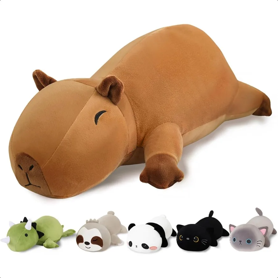 

Weighted Capybara Stuffed Animals Cute Weighted Capybara Plush Soft Stuffed Weighted Plushie Pillow Gifts for Girls Boys 13.8 1