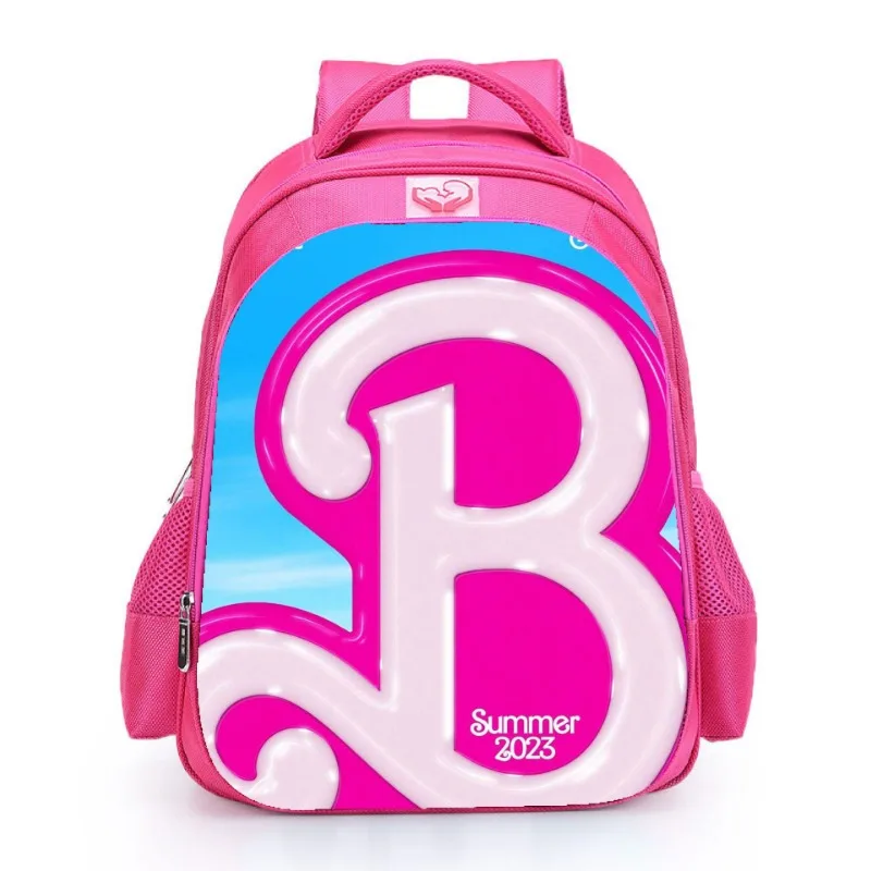 Barbie Children Schoolbag Cartoon Backpack Girls Outdoor Travel Bags School Bags Anime Oxford Cloth Large Capacity Backpack Gift