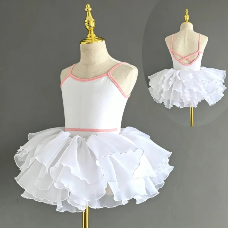 THEEPER Kids' Ballet Clothes Ballet Leotard Soft Stretchy Strapless Bodusuit Optional Tulle Skirt Ballet Dance Costume for Girls view 3