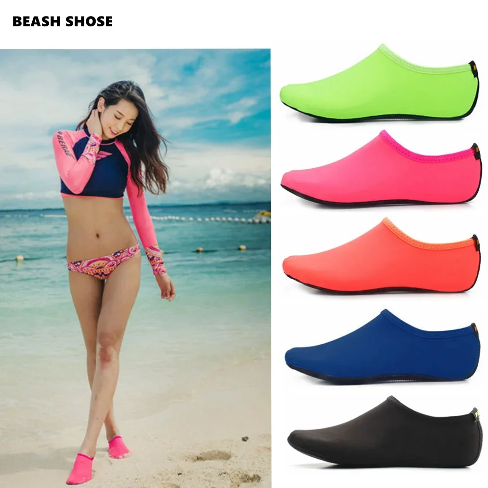 Water Beach Shoes Non-slip Outdoor Diving Socks Swimming Shoes Men Women Summer Aqua Beach Shoes Seaside Sneaker Socks Slippers