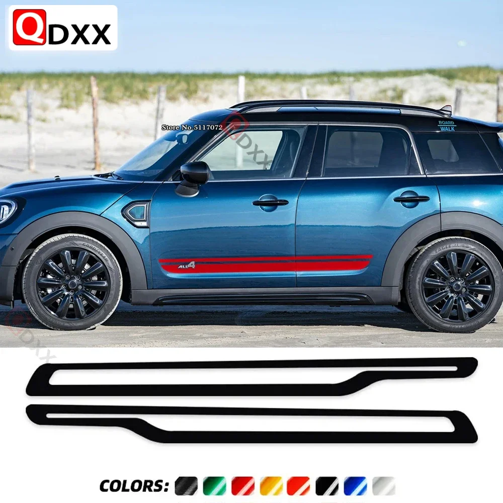 

2 Pcs For MINI John Cooper Works Hatch F55 F56 F57 2021 2022 2014-On Accessories JCW GP Edition Door Side Stripes Skirt Sticker