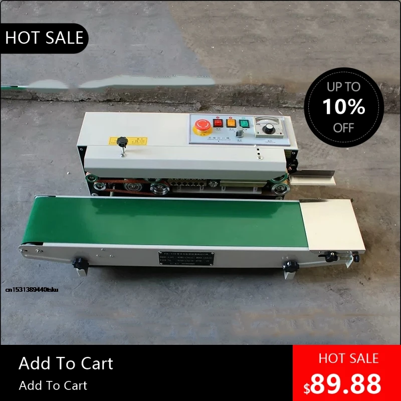 08170 2025 Automatic Horizontal Continuous Bag Sealing Machine Plastic Bag Belt Sealer Sealer Electric Bag Sealer