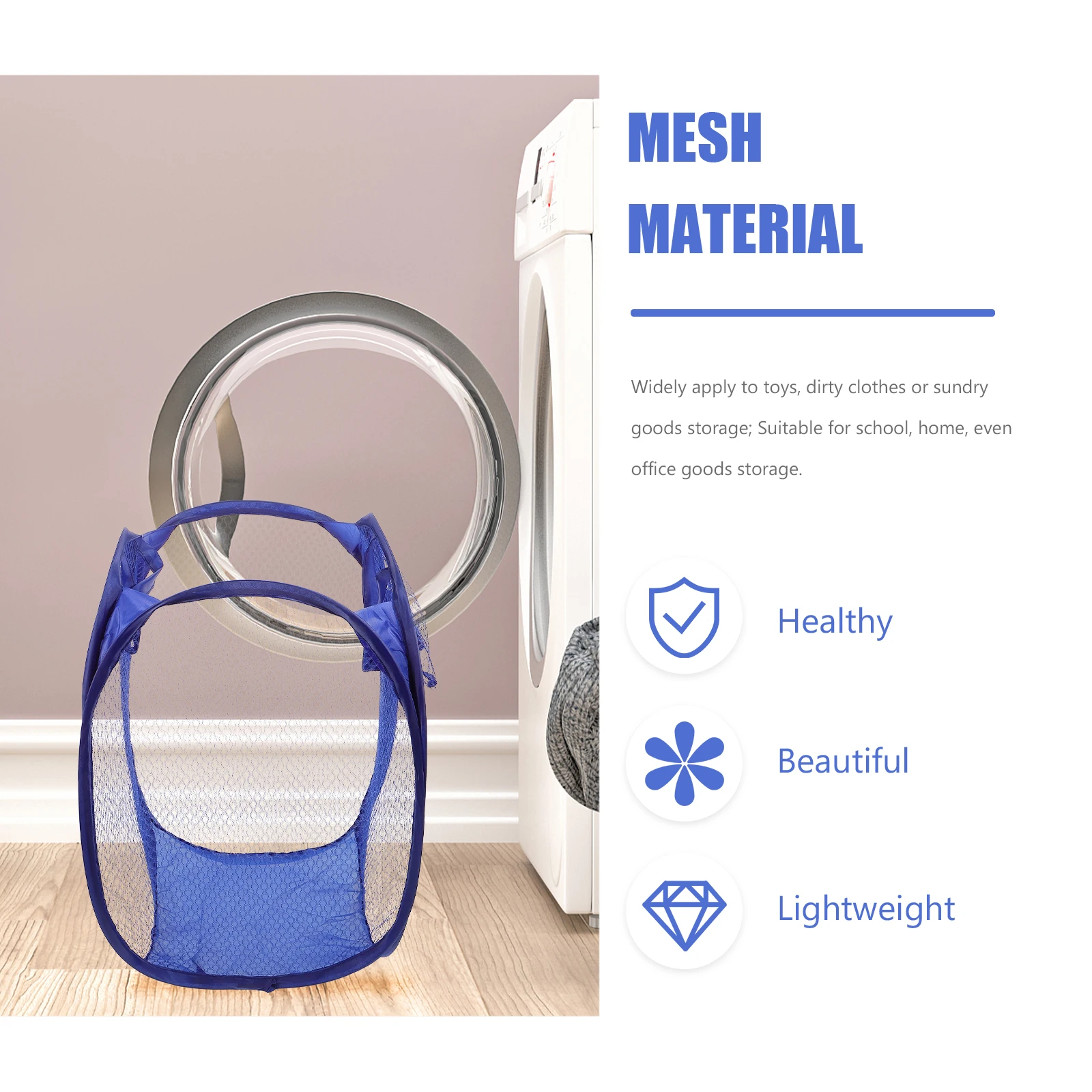 

Folding Laundry Basket Clothes for Dirty Baskets Girl Collapsed Hamper Bathroom Collapsible