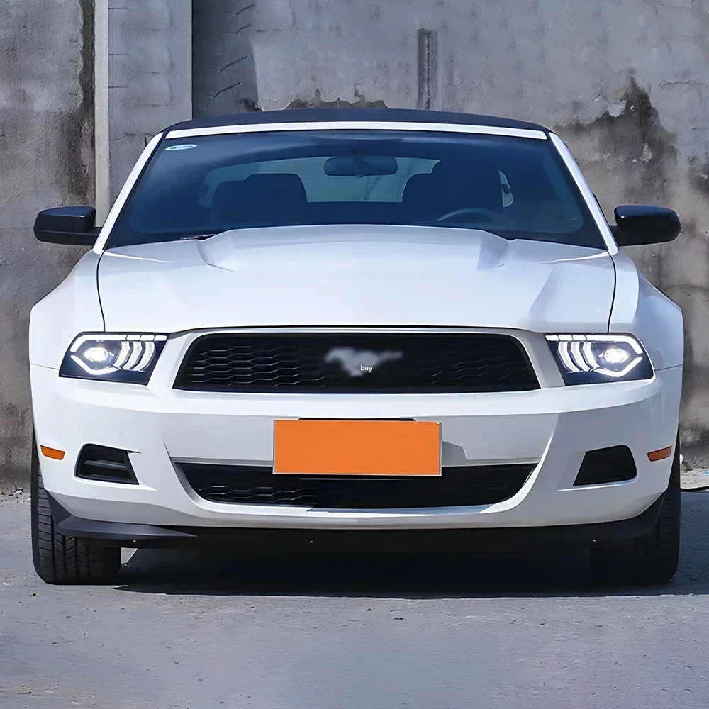 

Для Ford Mustang 2010-2014 автомобильные передние фонари, обновленный динамический DRL, инструмент для линз проектора, автомобильные аксессуары, светодиодные автомобильные фары в сборе