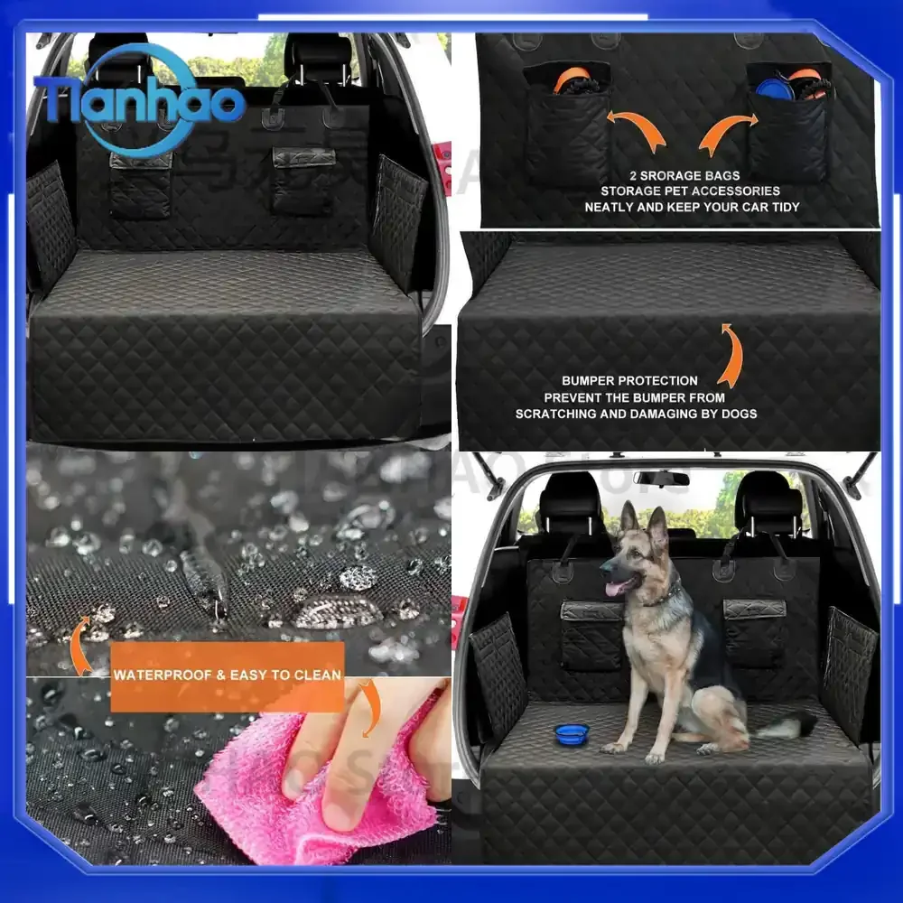 Waterproof and Stain-Resistant Full Coverage Car Trunk Mat for SUVs Dog Pet Seat Pad for Vehicle Interior