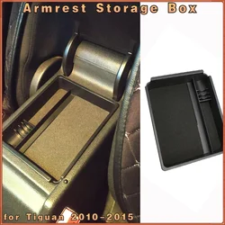ABS Central Armrest Storage Box Pallet Container for Volkswagen VW Tiguan 2010 2011 2012 2013 2014 2015 Car Styling