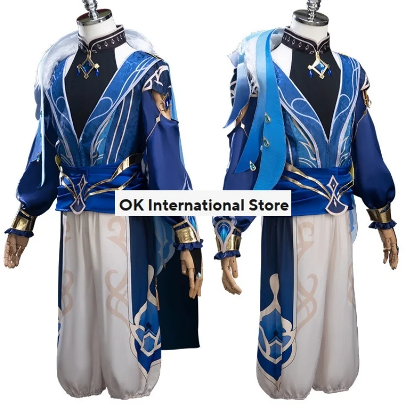 Genshin Impact Kaeya Cosplay Costume pour hommes, perruque, nouvelle peau, Sailwind Shadow, vêtements, uniformes tressés, tenues Eye-TecGame