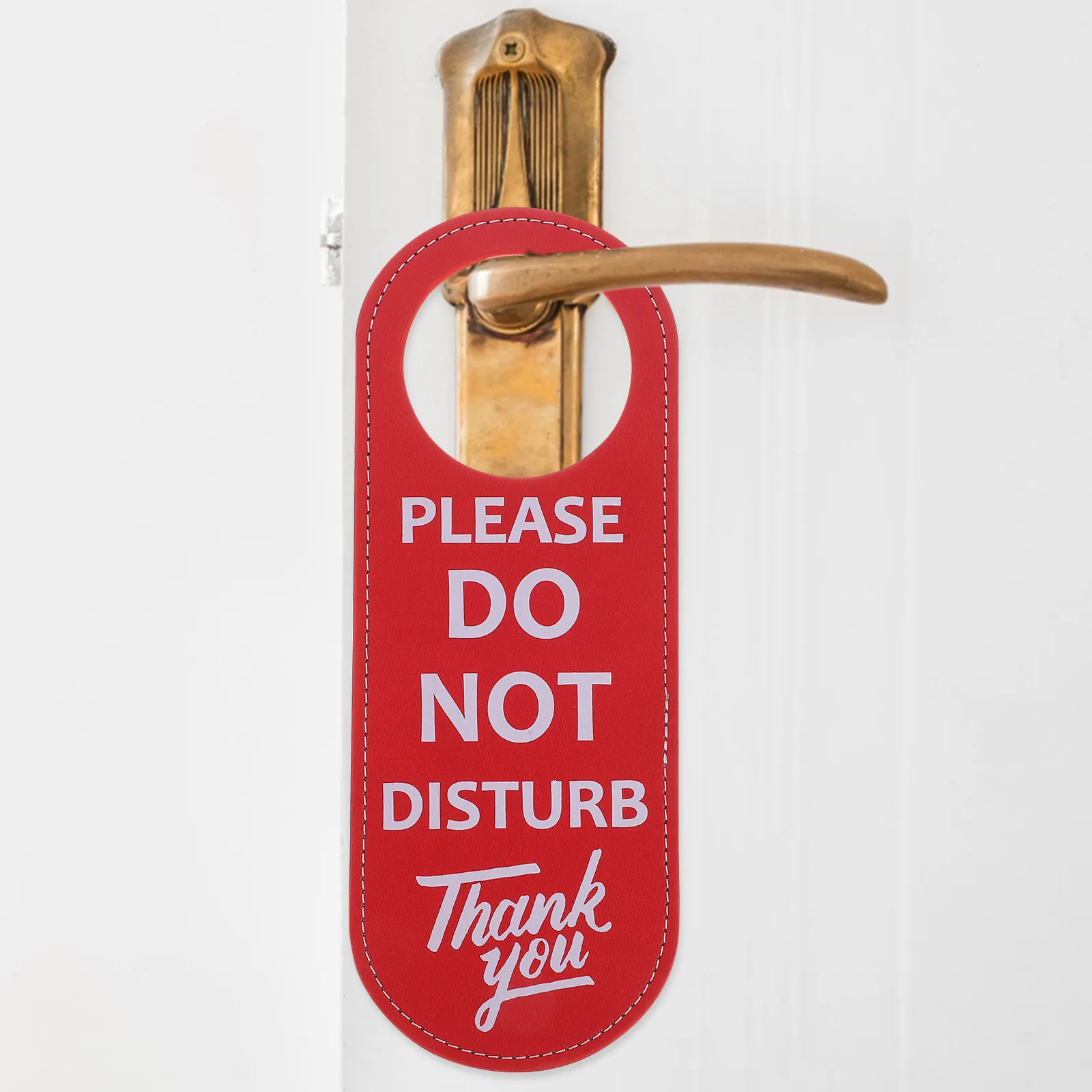 Double Sided Door Hanger Sign Do Not Disturb Please Knock Room Sign for Hotels Lounges Wear Resistant Tear Proof