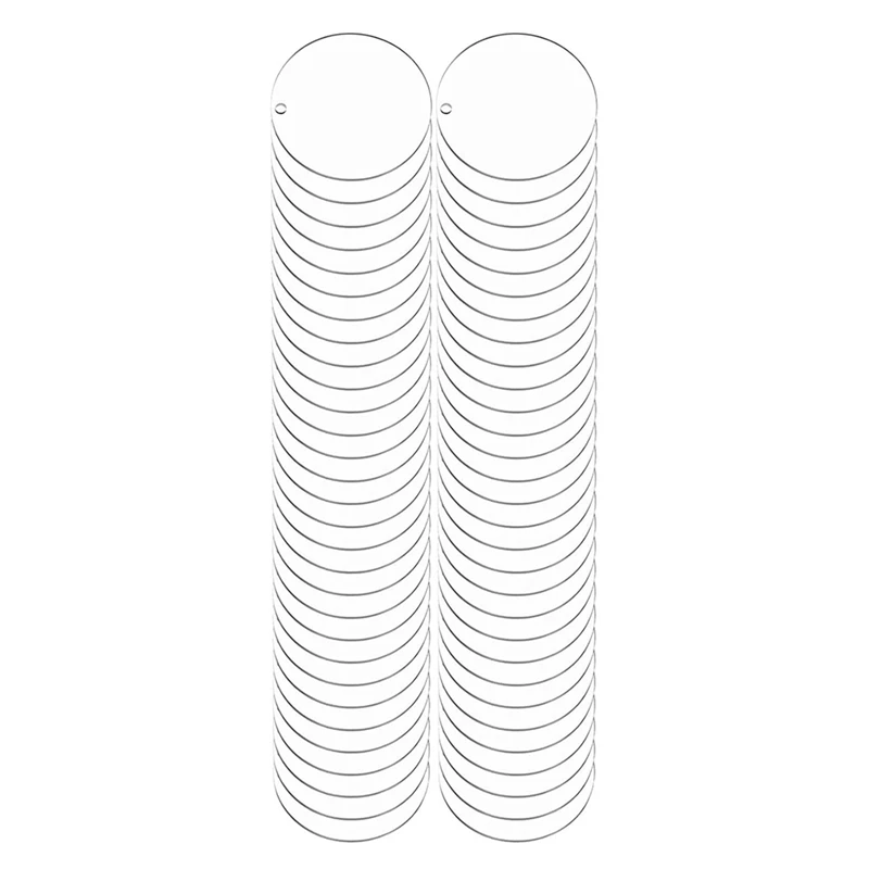 

450 Pcs Round Acrylic Keychain Blanks 2 Inches Clear Acrylic Circles Discs Transparent For DIY Keychain Craft Project