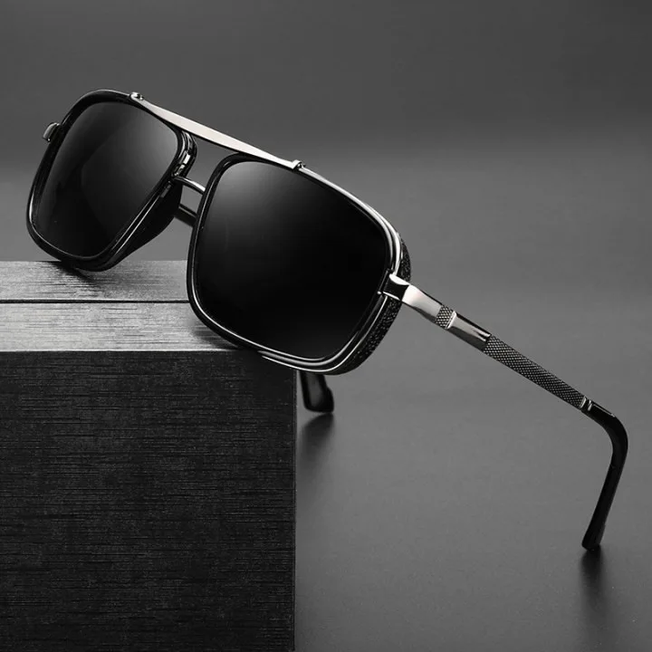 Neue Sonnenbrille Punk Sonnenbrille Neue Herren Square Uv400 Twin-Beam Aviator Sonnenbrille