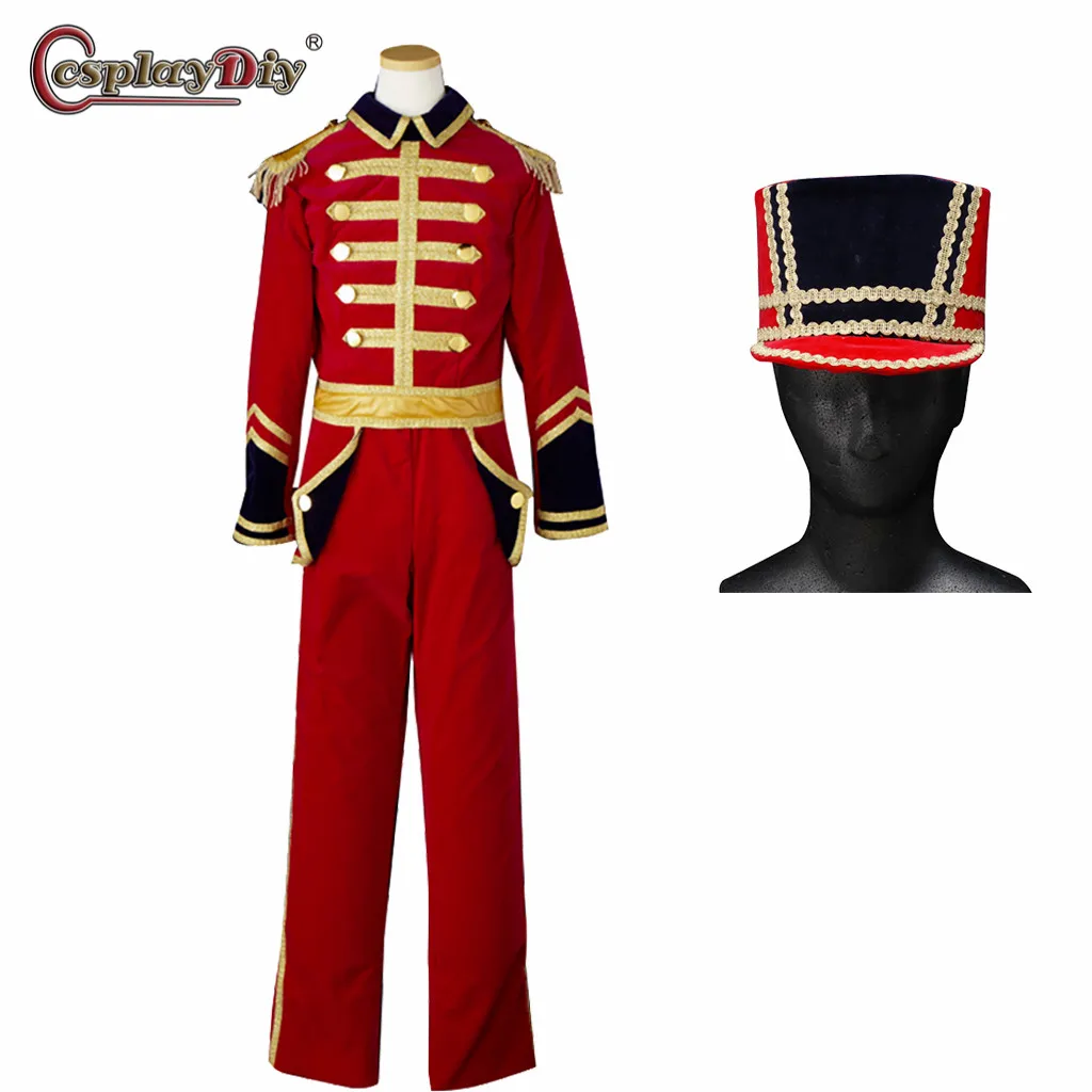 

Cosplaydiy The Ballet Musical Soldier Cosplay Costume Top Jacet With Hat Pants Medieval Military Officer Uniform The Royal Suit