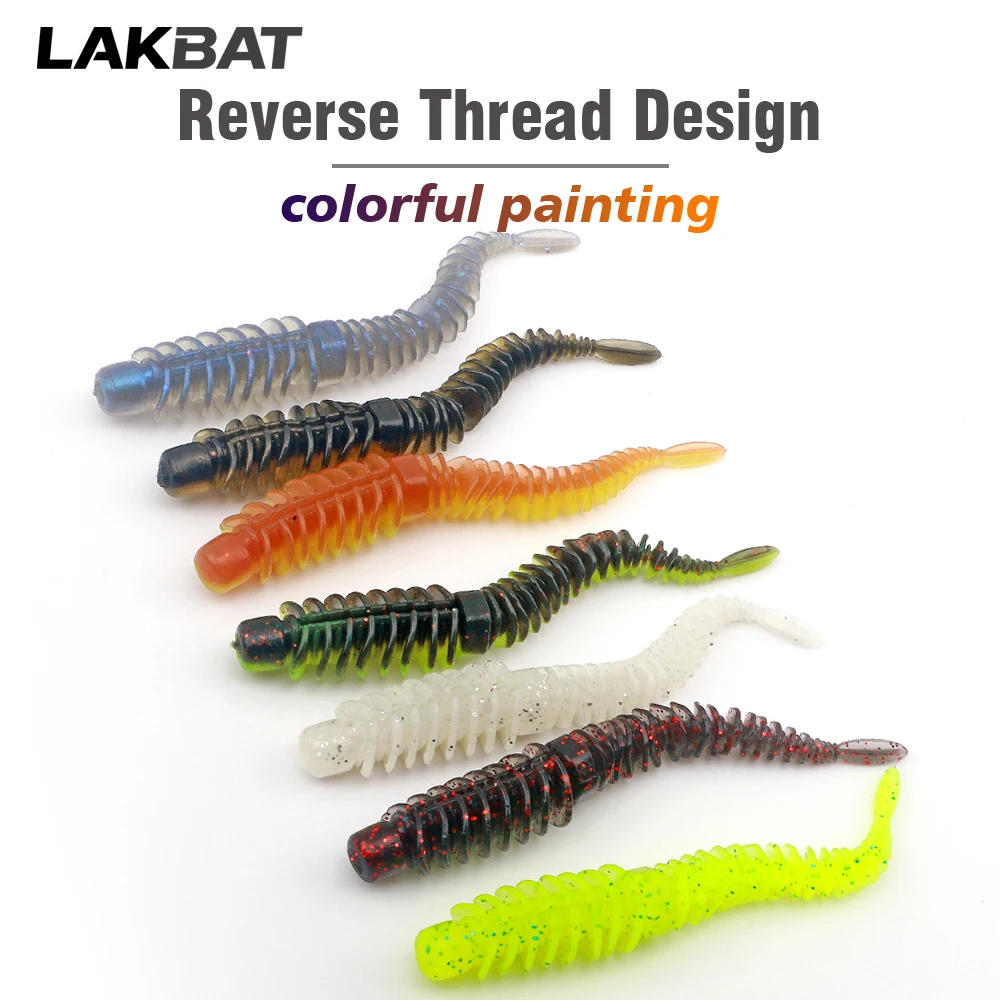 10 Stück Weiche Köder 6,5cm 7,5cm 8,5cm TPE Wurmköder mit Fischgeschmack Swimbait Crankbait Jig-Haken Karpfenangel-Zubehör Pesca-Ausrüstung