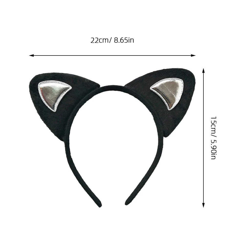 Disfraz de Animal de 3 uds., diadema con orejas de gato, conjunto de cola y lazo para niños, accesorios de actuación de fiesta de Cosplay de dibujos animados, disfraces de animales para niños
