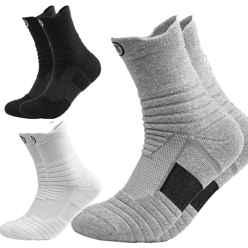 Men Sport Socks Breathable Moisture Wicking Athletic Sock Autumn Winter Comfortable Cotton Socks Outdoor Running Basketbal Socks