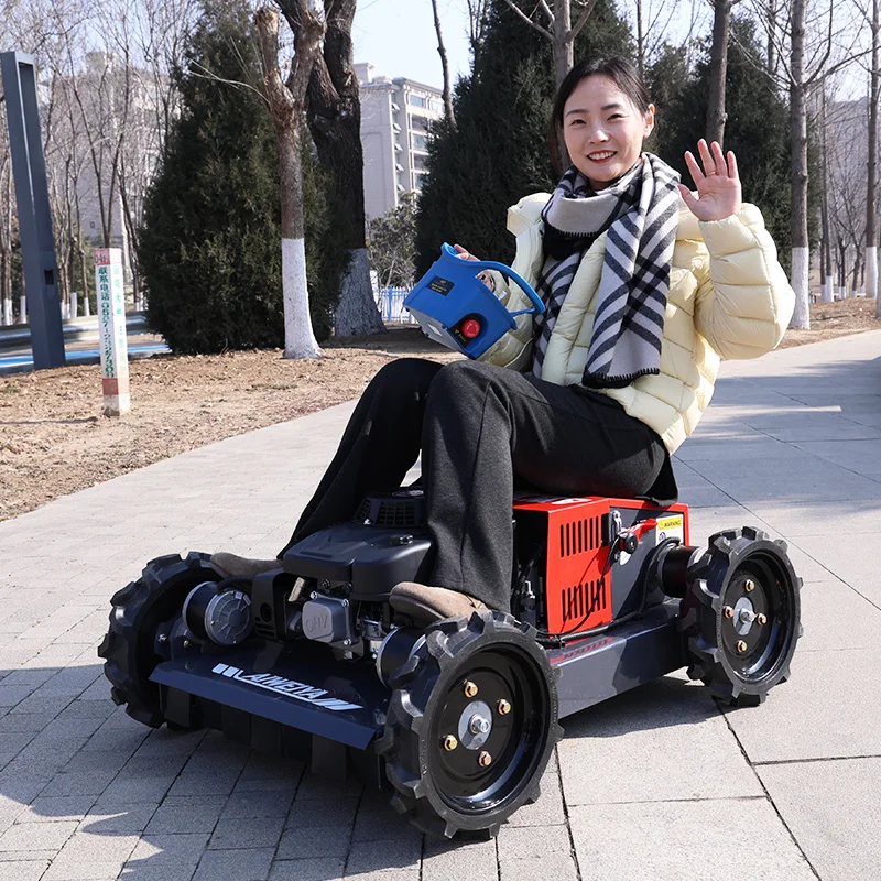

Customized remote-controlled wheeled lawn mower for orchards, courtyards, and household use, multi-functional machine