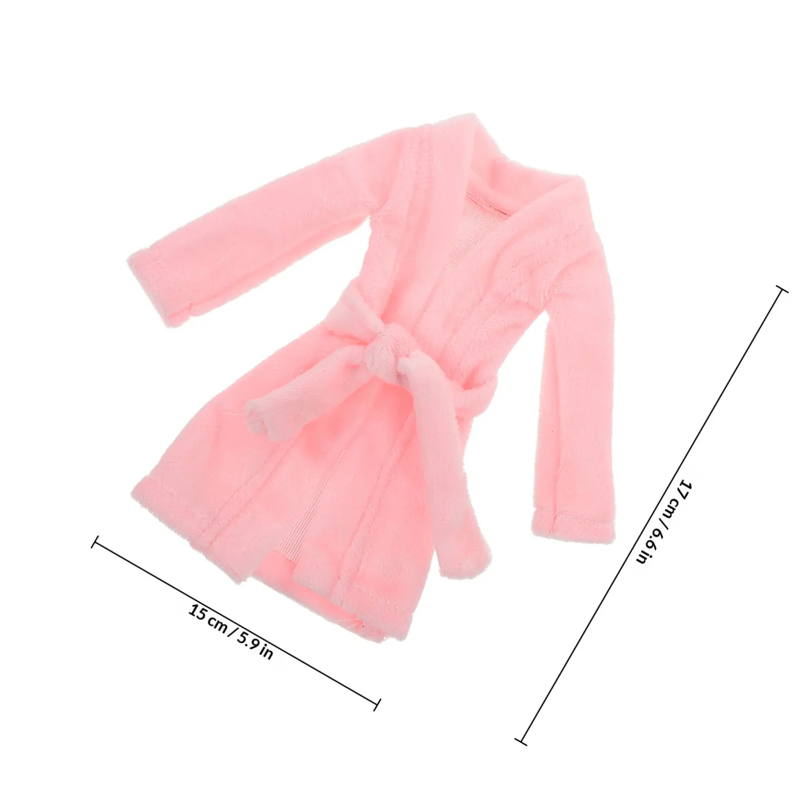 Mini Dressing Bathrobe for Mini Comfortable Soft Fabric Machine Washable Clothing Accessory Miniature Bathrobe