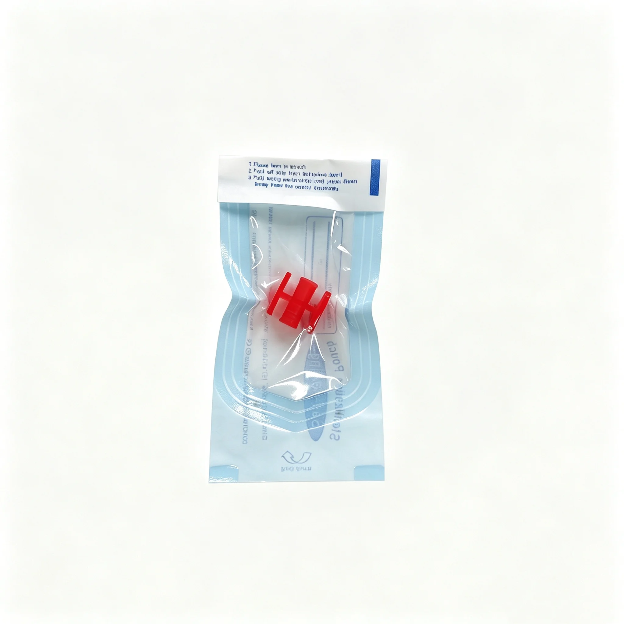 Standard Red Double Wing Syringe Connector Luer Lock Adaptor Sealed Sterile Packaging 20-100 PCS Easy Grip Firm Connection