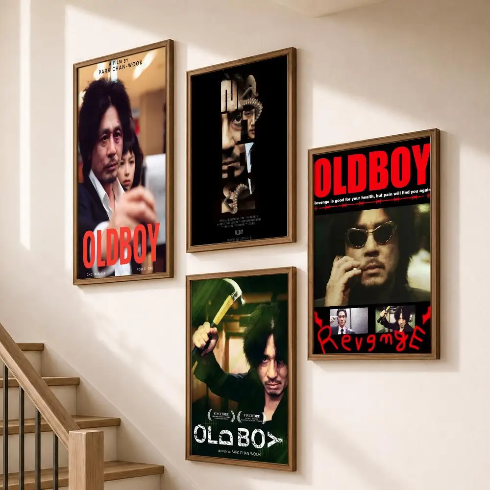 Movie Oldboy Korean Revenge Thriller Poster HD Self Adhesive Wall Decor for Bedroom Dorm Room Office Gaming Room Gift
