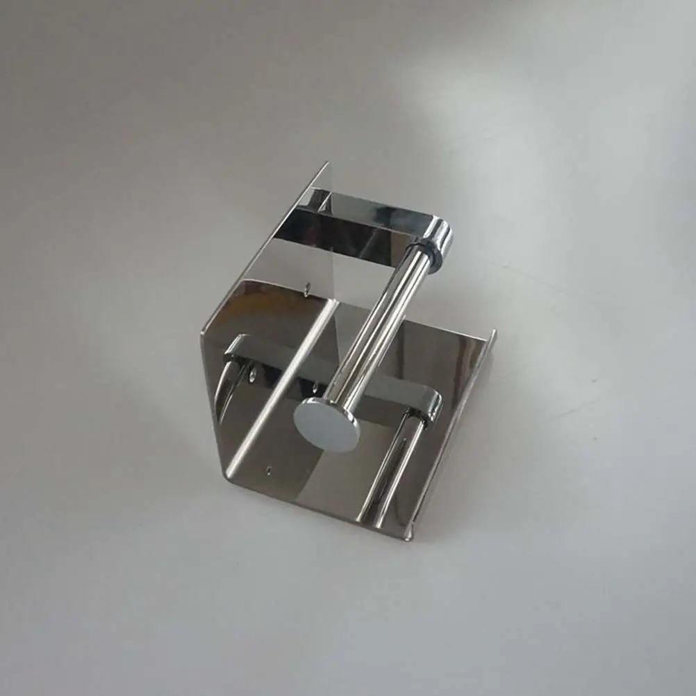

Stainless Steel Bathroom Tissue Holder Wall Mount Modern Rustproof Phone Key Storage Shelf Toilet Paper Rack Holder