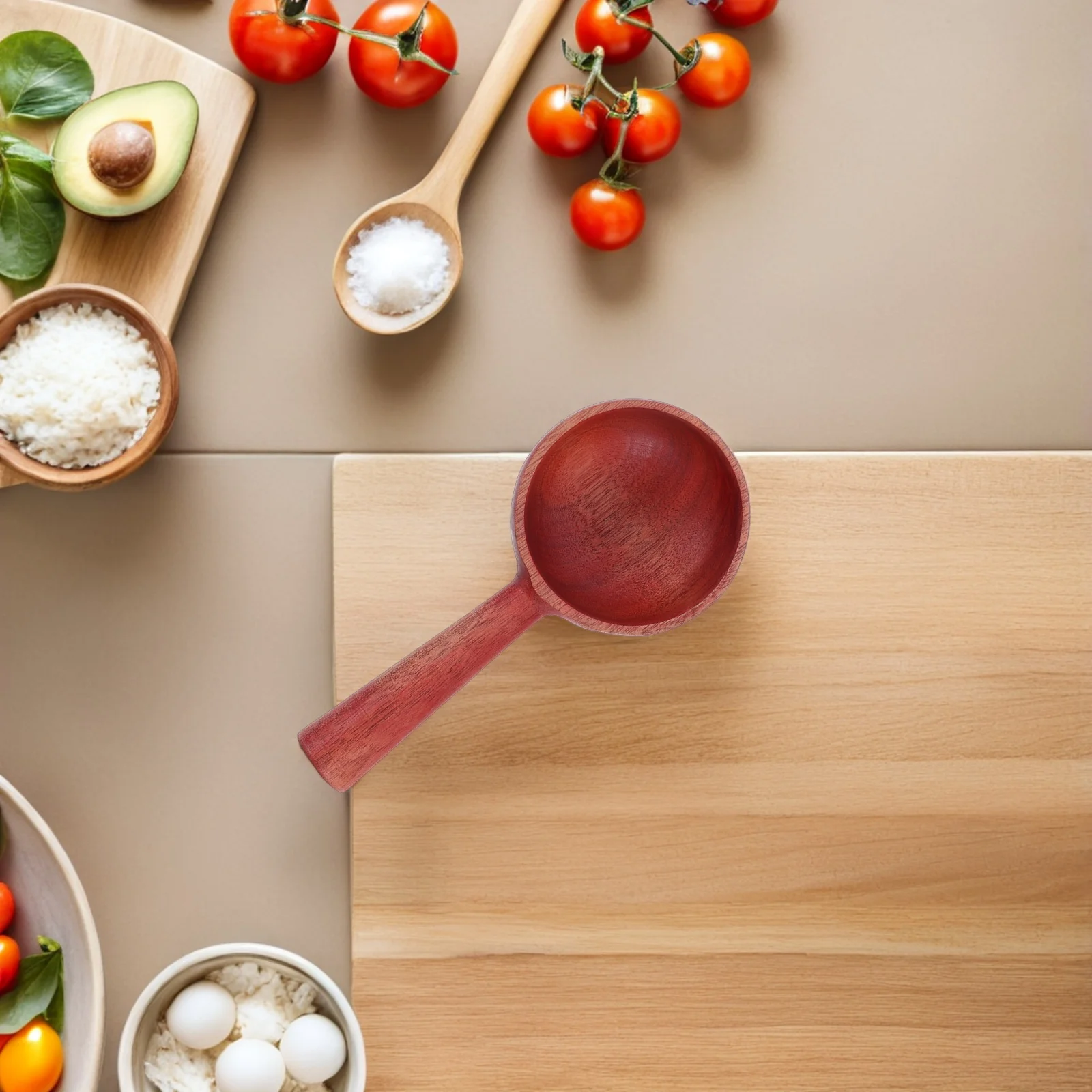 

Wooden Soup Spoon Natural Chicken Wing Wood Handle Comfortable Grip Kitchen Cooking Spoon Household Multi Function Kitchen