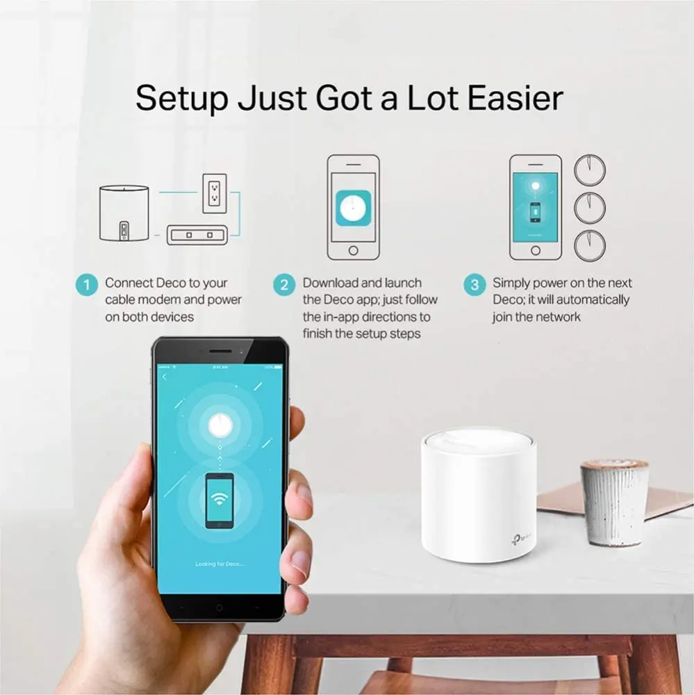 TP-Link Whole the Home Wi-Fi 6 System, Up to 4000 Coverage, compatible with Amazon Alexa,Antivirus and Parental Controls, Pack of 2