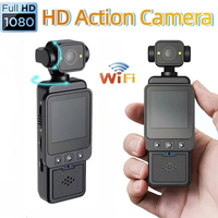 1080P WiFi Action Camera Mini Sports Cam Travel Bicycle Driver Recorder Body Pocket Camera for Outdoor Bike Travel Vlogging