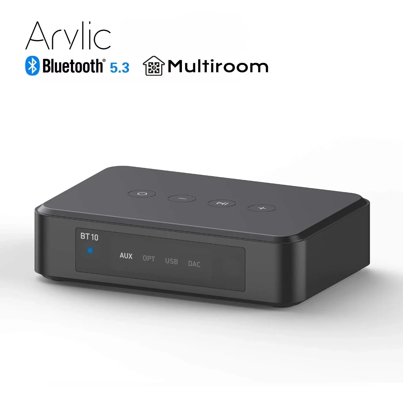 Arylic BT10 Bluetooth Audio Transmitter Transmit Audio to 2 Bluetooth Headphones or Bluetooth Speakers via BluetoothTramsit via