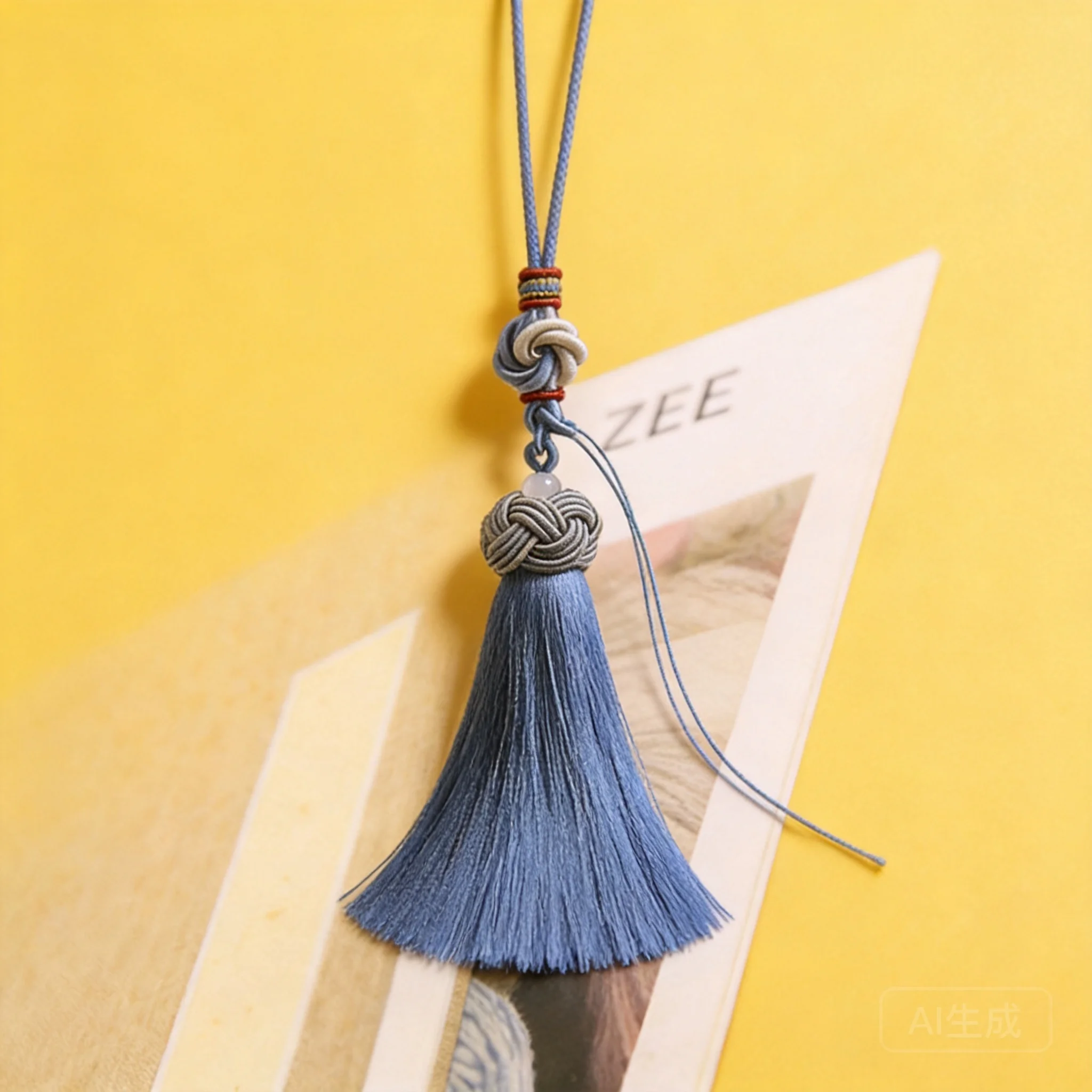 

Chinese Traditional Auspicious Mandala Knot Tassel Pendant Lanyard Artificial Silk Lucky Blessing Hanging Rope For Bag Wenwan