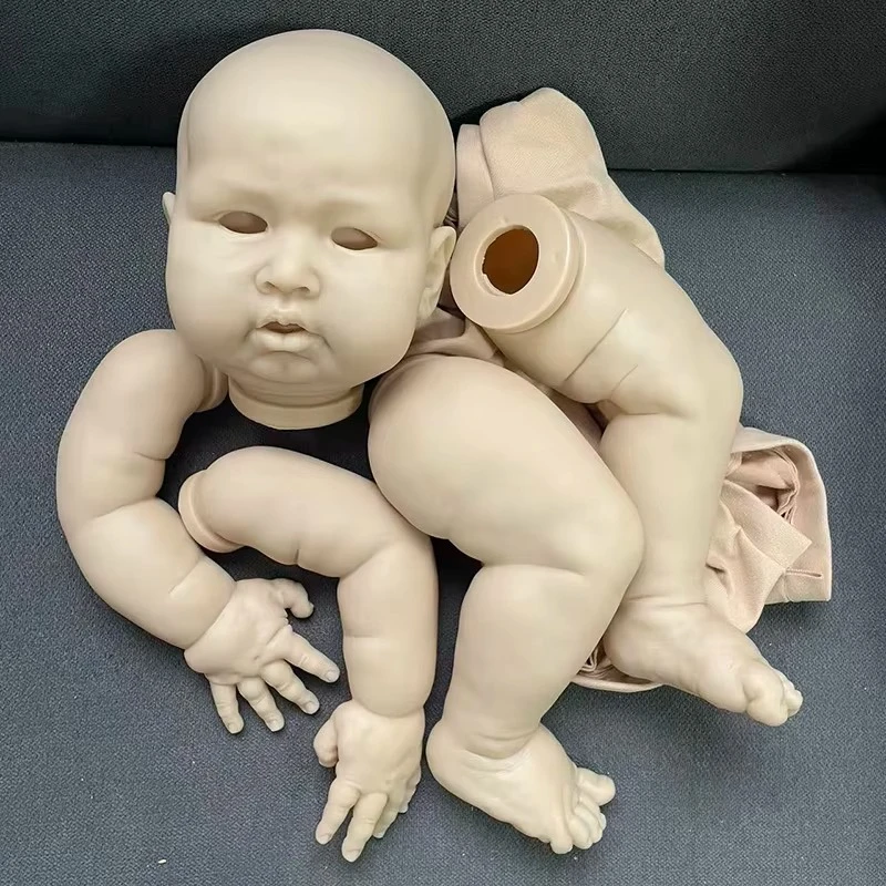 NPK Blank DIY Doll Kit  26Inch Unpainted Doll Parts Reborn Blue Sparrow with Fresh Color Cloth Body and Eye Include