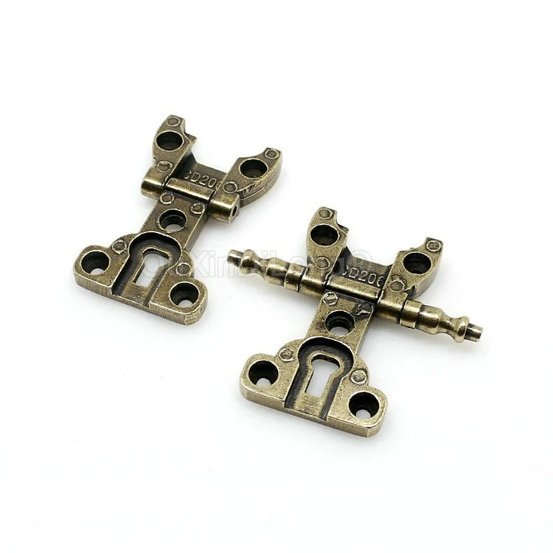 4PCS Antique Zinc Alloy Hinges Vintage Crown Head Folding Hinges for Furniture Cabinet Drawer Wardrobe Door GF1491