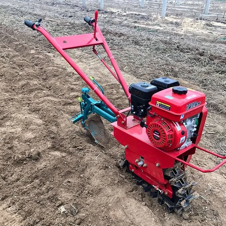 

Chain Rail Type Small Micro-Cultivator, Household Handheld Self-Propelled Plowing Machine, 4-Stroke High Power Diesel Engine