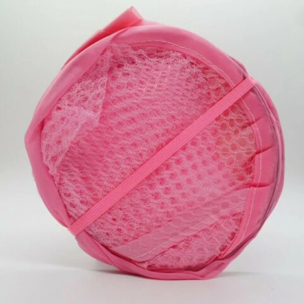 Mesh Bag Clothes Basket Washing Dirty Foldable Hamper Holder Large Laundry Organizer Polyester Sorting Storage